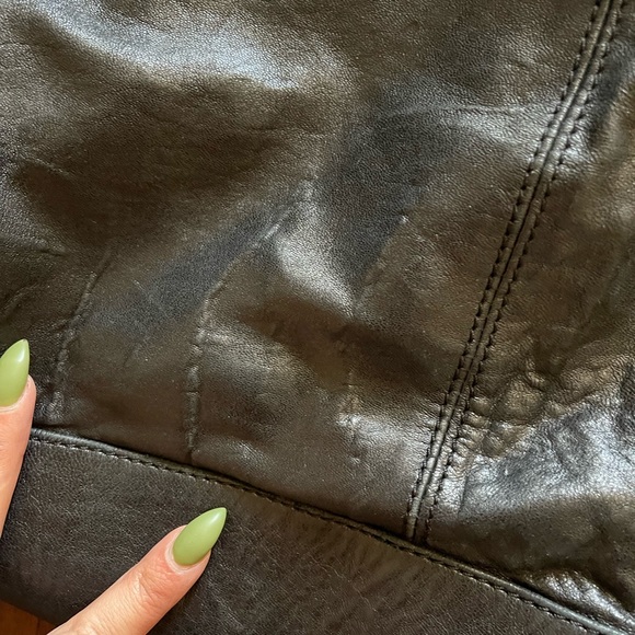 Vintage L.A.M.B. 100% Leather Front Double Zip Pocket Shoulder Bag - Picture 13 of 15